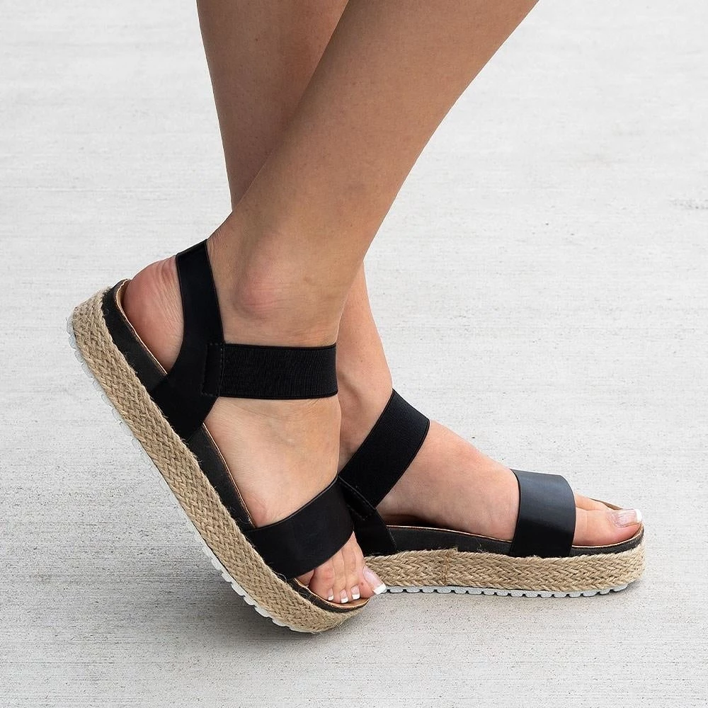 Refresh Heidi Triple Strap Espadrille Sandals 2 Refresh Heidi Triple Strap Espadrille Sandals