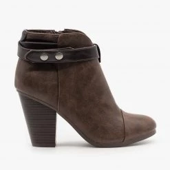 Breckelle's High Heel Belted Booties Newest Arrivals