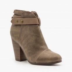 Breckelle's High Heel Belted Booties Newest Arrivals