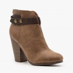 Breckelle's High Heel Belted Booties Newest Arrivals