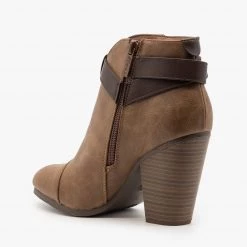 Breckelle's High Heel Belted Booties Newest Arrivals