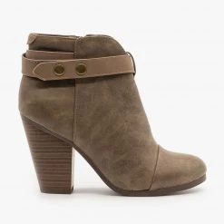 Breckelle's High Heel Belted Booties Newest Arrivals