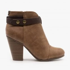Breckelle's High Heel Belted Booties Newest Arrivals