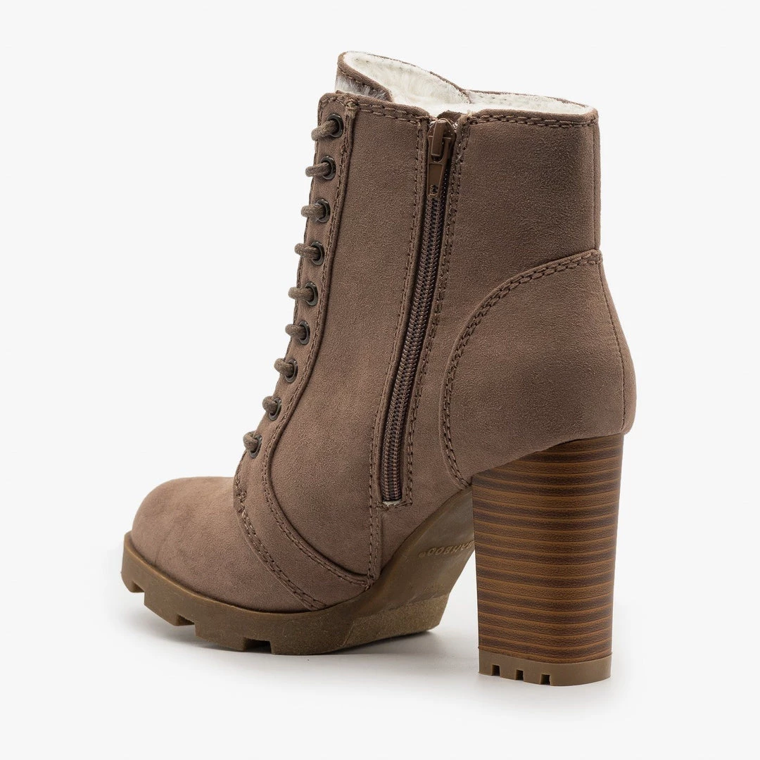 Bamboo Shoes High Heel Lace Up Booties FINAL SALE Newest Arrivals 9 Bamboo Shoes High Heel Lace Up Booties FINAL SALE Newest Arrivals