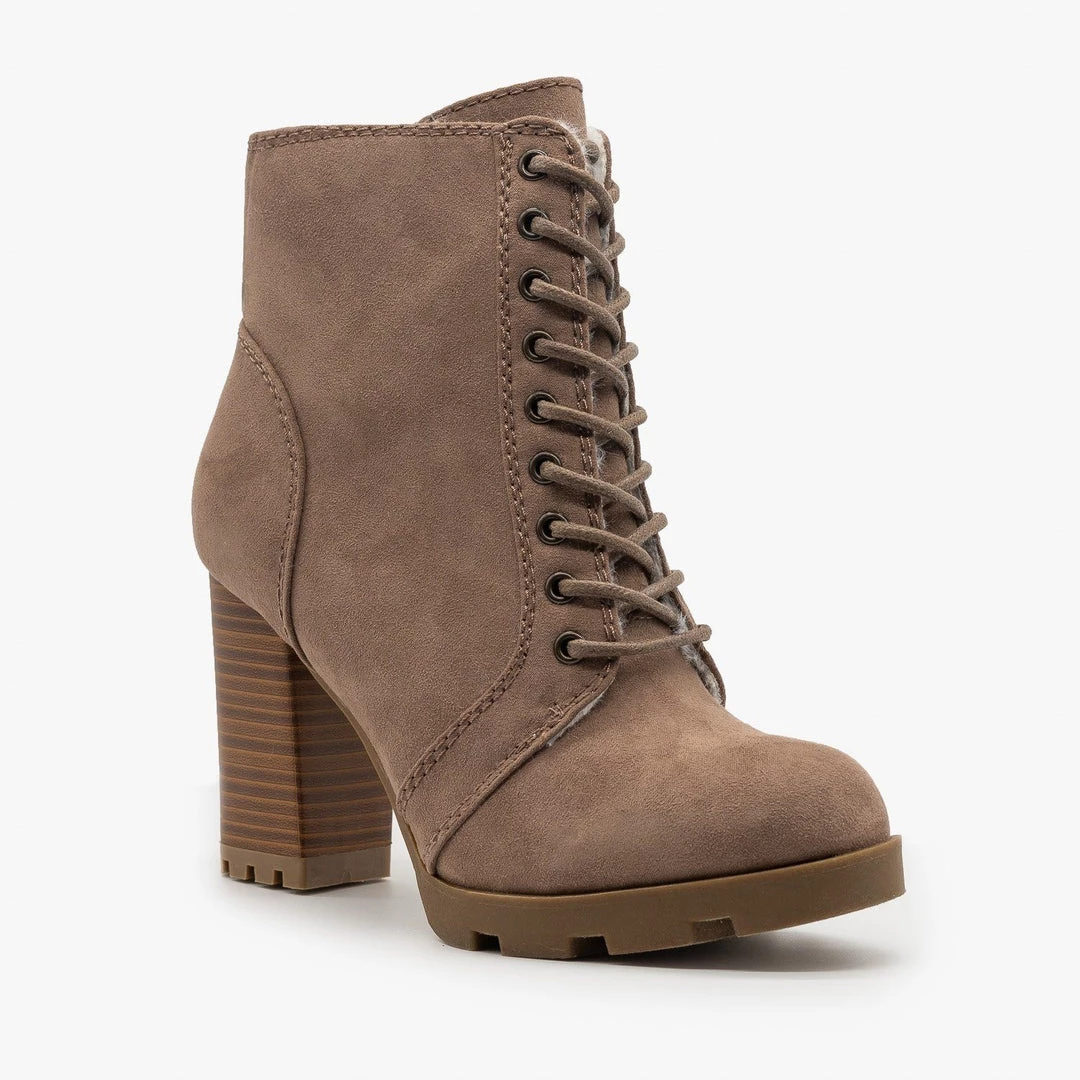 Bamboo Shoes High Heel Lace Up Booties FINAL SALE Newest Arrivals 8 Bamboo Shoes High Heel Lace Up Booties FINAL SALE Newest Arrivals