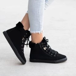 Forever Hightop Trimmed Sneakers