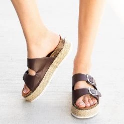 Mata Newest Arrivals Iconic Double Buckled Platform Sandals