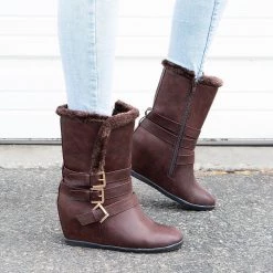 Reneeze Shoes Newest Arrivals Inner Wedged Booties