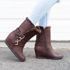 Reneeze Shoes Newest Arrivals Inner Wedged Booties