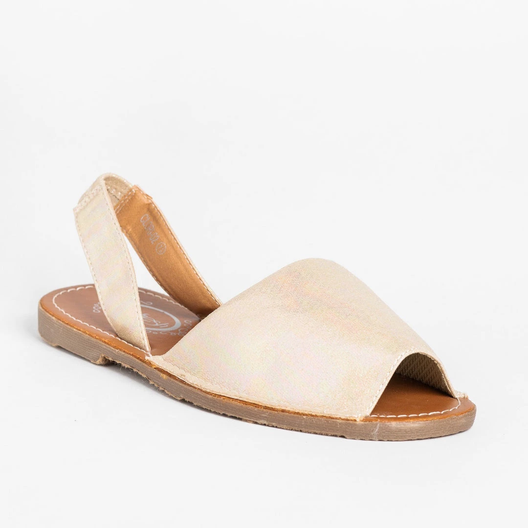 Refresh Iridescent Slingback Peep-Toe Sandals 1 Refresh Iridescent Slingback Peep-Toe Sandals