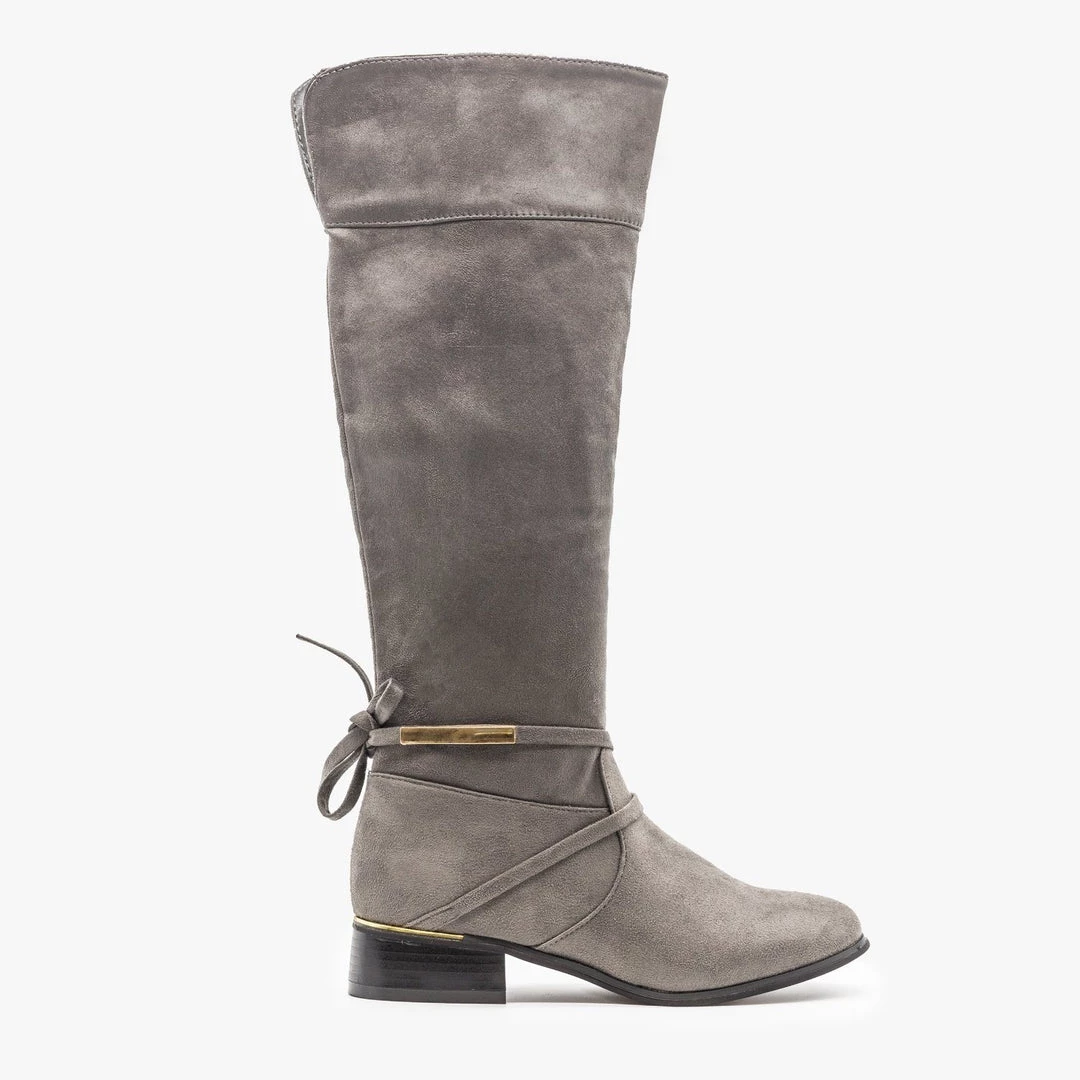 Soho Girls Newest Arrivals Knee High Gold Accent Boots 1 Soho Girls Newest Arrivals Knee High Gold Accent Boots