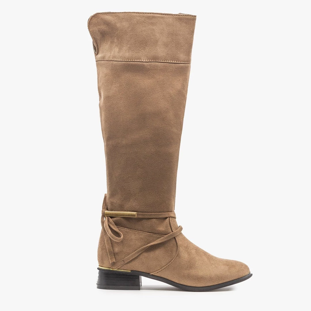 Soho Girls Newest Arrivals Knee High Gold Accent Boots 3 Soho Girls Newest Arrivals Knee High Gold Accent Boots