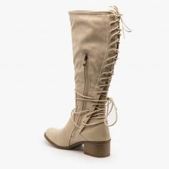 AMS Shoes Knee High Lace-Up Boots FINAL SALE Newest Arrivals