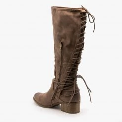 AMS Shoes Knee High Lace-Up Boots FINAL SALE Newest Arrivals