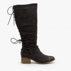 AMS Shoes Knee High Lace-Up Boots FINAL SALE Newest Arrivals
