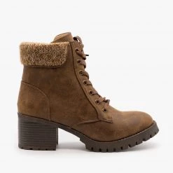 Bamboo Shoes Knit Cuff Combat Boots FINAL SALE FINAL SALE Newest Arrivals
