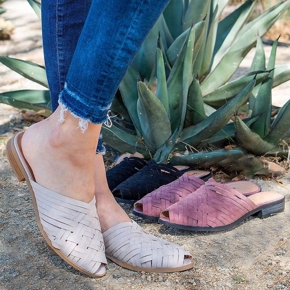 Qupid Shoes Knit Slip On Mule Flats Newest Arrivals 4 Qupid Shoes Knit Slip On Mule Flats Newest Arrivals