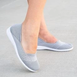 Forever Newest Arrivals Knitted Ballet Styled Flats