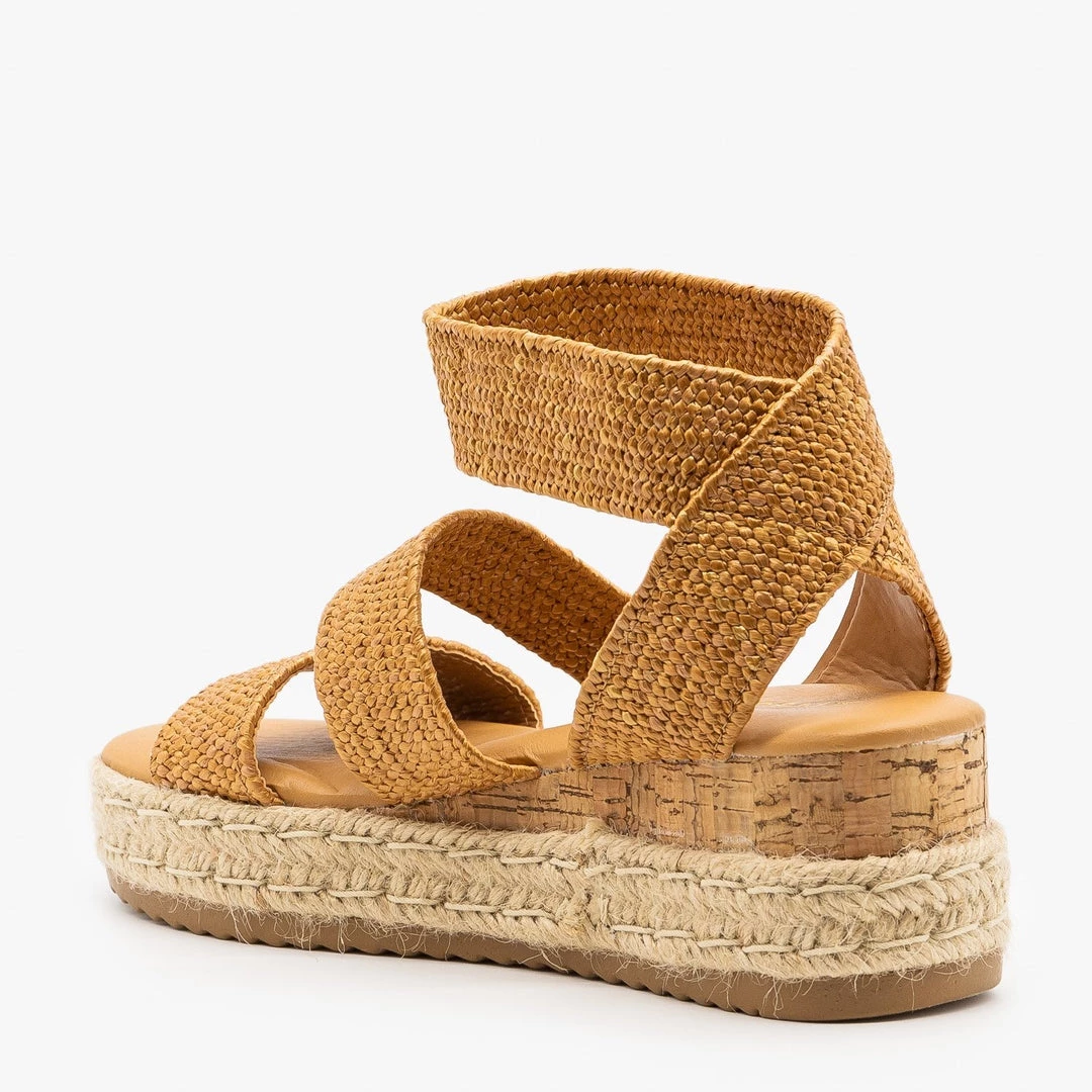 Bamboo Shoes Newest Arrivals Knitted Espadrille Cork Wedges 3 Bamboo Shoes Newest Arrivals Knitted Espadrille Cork Wedges