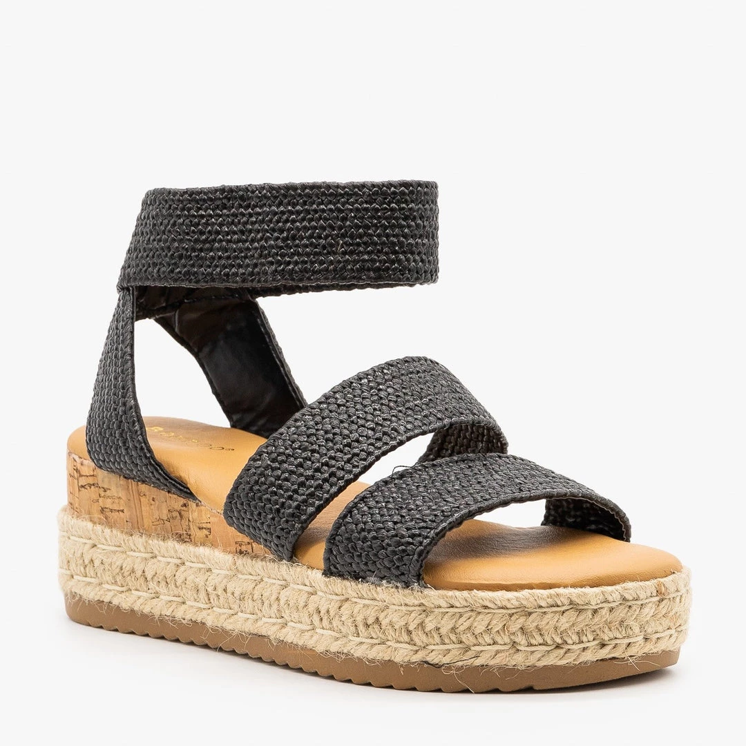 Bamboo Shoes Newest Arrivals Knitted Espadrille Cork Wedges 5 Bamboo Shoes Newest Arrivals Knitted Espadrille Cork Wedges