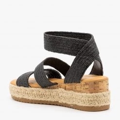 Bamboo Shoes Newest Arrivals Knitted Espadrille Cork Wedges 12 Bamboo Shoes Newest Arrivals Knitted Espadrille Cork Wedges