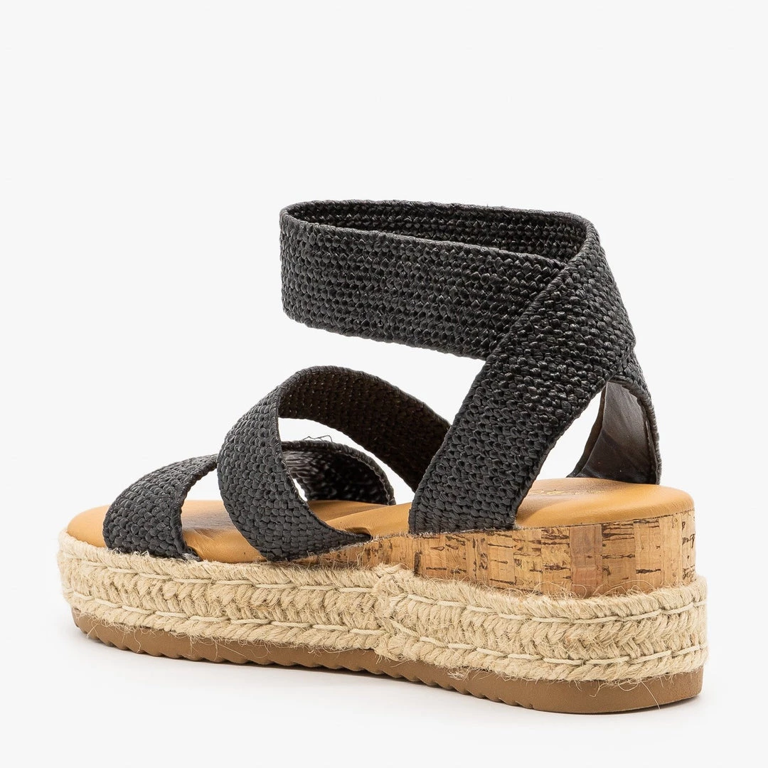 Bamboo Shoes Newest Arrivals Knitted Espadrille Cork Wedges 6 Bamboo Shoes Newest Arrivals Knitted Espadrille Cork Wedges
