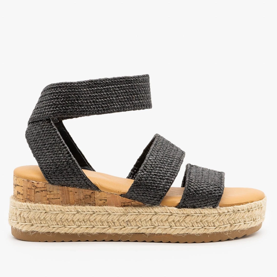 Bamboo Shoes Newest Arrivals Knitted Espadrille Cork Wedges 4 Bamboo Shoes Newest Arrivals Knitted Espadrille Cork Wedges