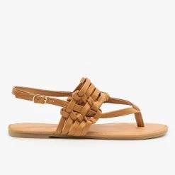 Qupid Shoes Knotted Basketweave Sandals Newest Arrivals