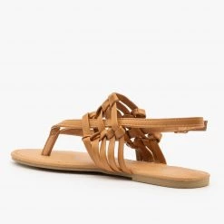 Qupid Shoes Knotted Basketweave Sandals Newest Arrivals