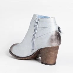 Mata Newest Arrivals Knotted Burnished Toe Booties
