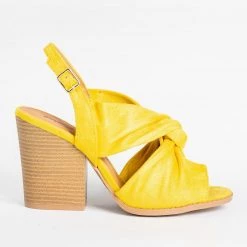 Qupid Shoes Knotted Chunky Heels Newest Arrivals