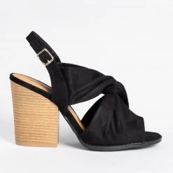 Qupid Shoes Knotted Chunky Heels Newest Arrivals
