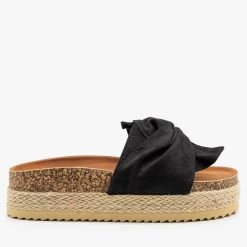 Nature Breeze Knotted Espadrille Cork Slides