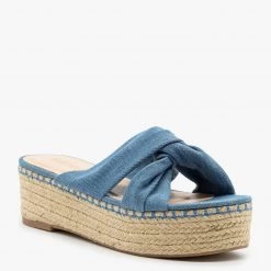 Bella Marie Newest Arrivals Knotted Espadrille Platform Sandals