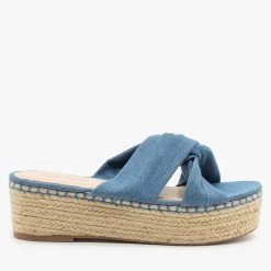 Bella Marie Newest Arrivals Knotted Espadrille Platform Sandals