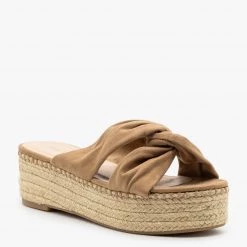 Bella Marie Newest Arrivals Knotted Espadrille Platform Sandals