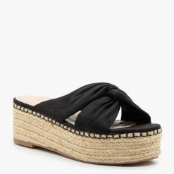 Bella Marie Newest Arrivals Knotted Espadrille Platform Sandals