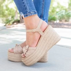 Unbranded/Generic Knotted Espadrille Platform Wedge 19 Unbranded/Generic Knotted Espadrille Platform Wedge