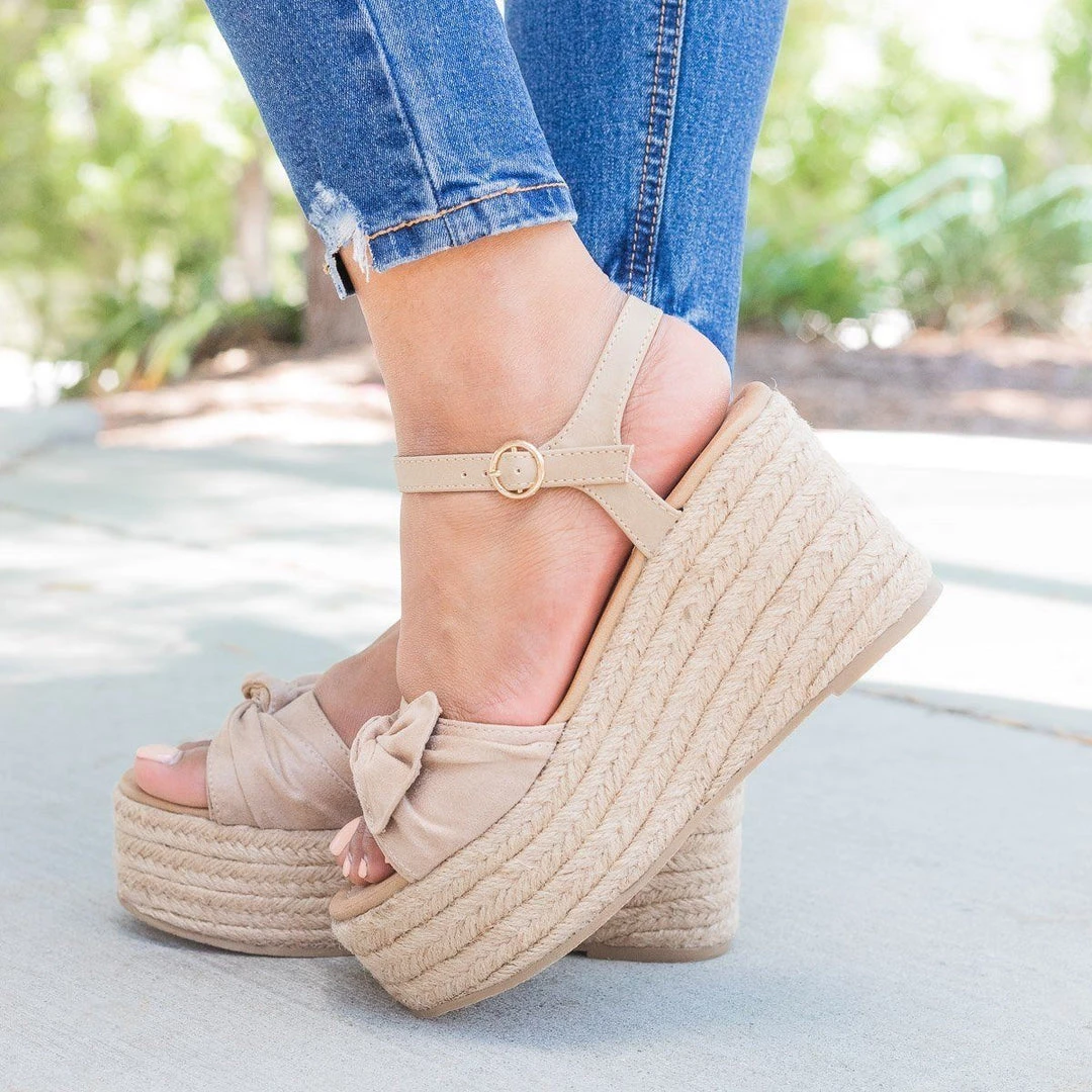 Unbranded/Generic Knotted Espadrille Platform Wedge 10 Unbranded/Generic Knotted Espadrille Platform Wedge