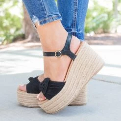 Unbranded/Generic Knotted Espadrille Platform Wedge