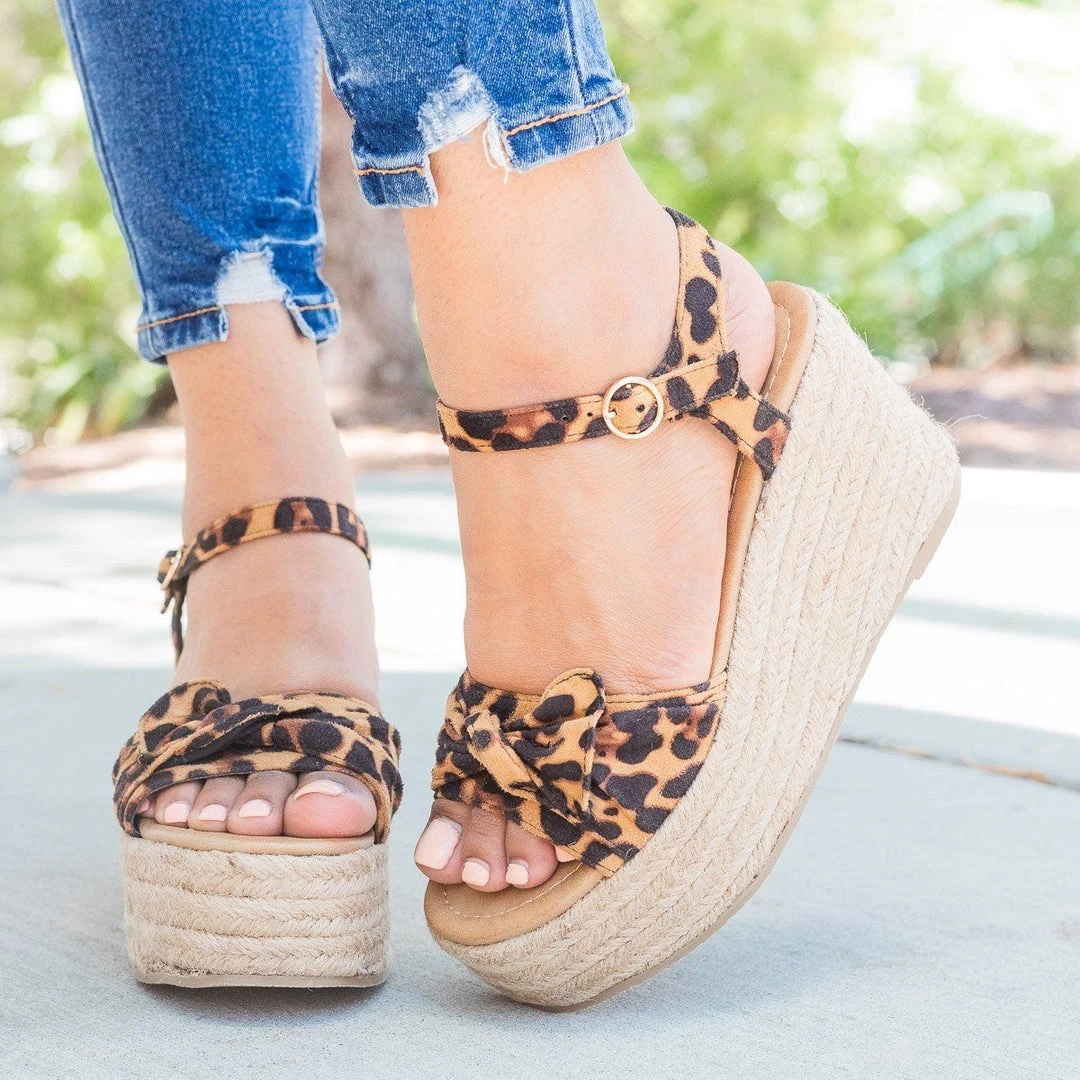 Unbranded/Generic Knotted Espadrille Platform Wedge 4 Unbranded/Generic Knotted Espadrille Platform Wedge