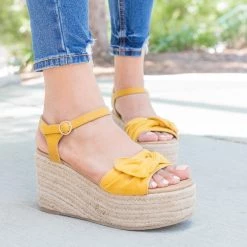 Unbranded/Generic Knotted Espadrille Platform Wedge 17 Unbranded/Generic Knotted Espadrille Platform Wedge