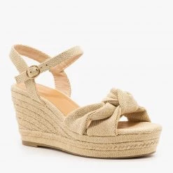 Bamboo Shoes Knotted Espadrille Sandal Wedges Newest Arrivals