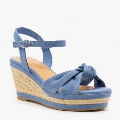 Bamboo Shoes Knotted Espadrille Sandal Wedges Newest Arrivals