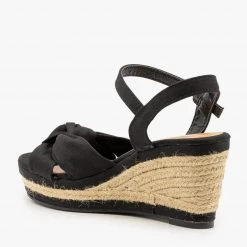 Bamboo Shoes Knotted Espadrille Sandal Wedges Newest Arrivals