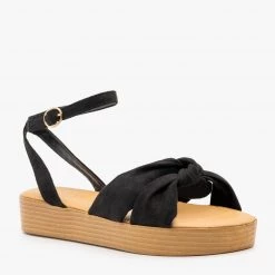 Bamboo Shoes Knotted Flatform Sandals