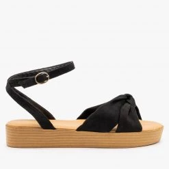 Bamboo Shoes Knotted Flatform Sandals