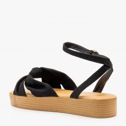 Bamboo Shoes Knotted Flatform Sandals