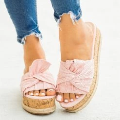 AMS Shoes Knotted Pinhole Cork Flatform Sandals 16 AMS Shoes Knotted Pinhole Cork Flatform Sandals