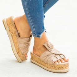 AMS Shoes Knotted Pinhole Cork Flatform Sandals 17 AMS Shoes Knotted Pinhole Cork Flatform Sandals